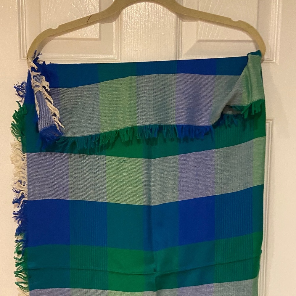 Echo Blue and Green Plaid Wrap - Picture 9 of 9
